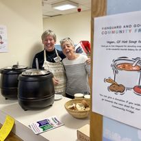 The Community Fridge Team at the Food Festival Oct 24 and Powering The Future Event Nov 2024 raising funds for the new shed